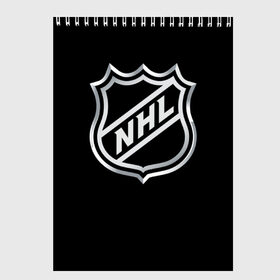 Скетчбук с принтом NHL в Петрозаводске, 100% бумага
 | 48 листов, плотность листов — 100 г/м2, плотность картонной обложки — 250 г/м2. Листы скреплены сверху удобной пружинной спиралью | nhl | канада | спорт | хоккей | хоккейная лига