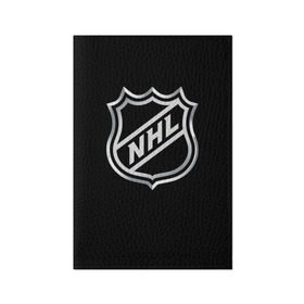 Обложка для паспорта матовая кожа с принтом NHL в Петрозаводске, натуральная матовая кожа | размер 19,3 х 13,7 см; прозрачные пластиковые крепления | Тематика изображения на принте: nhl | канада | спорт | хоккей | хоккейная лига