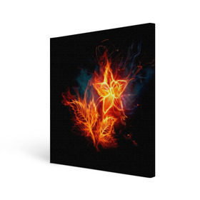 Холст квадратный с принтом Огненный цветок в Петрозаводске, 100% ПВХ |  | звезда | искры | огненный цветок | огонь | пламя | пожар