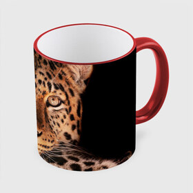 Кружка 3D с принтом Леопард в Петрозаводске, керамика | ёмкость 330 мл | Тематика изображения на принте: гепард | грация | дикая кошка | добыча | животные | леопард | ловкость | опасность | пятна | хищник | ягуар