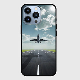 Чехол для iPhone 13 Pro с принтом Самолет в Петрозаводске,  |  | Тематика изображения на принте: взлет | небо | природа