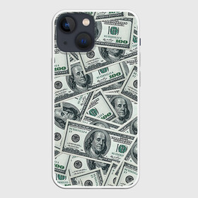 Чехол для iPhone 13 mini с принтом Банкноты в Петрозаводске,  |  | Тематика изображения на принте: dollars | swag | бабло | банкноты | деньги | доллары | кеш | сваг | свег | свэг