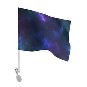 Флаг для автомобиля с принтом Звёздное небо в Петрозаводске, 100% полиэстер | Размер: 30*21 см | вселенная | галактика | звёзды | камета | космос | метеориты | метеоры | небо | ночь | солнечная система