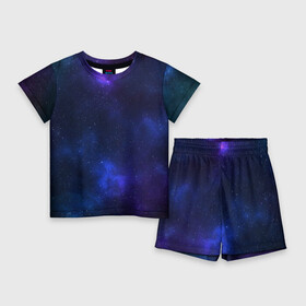 Детский костюм с шортами 3D с принтом Звёздное небо в Петрозаводске,  |  | вселенная | галактика | звёзды | камета | космос | метеориты | метеоры | небо | ночь | солнечная система