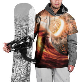 Накидка на куртку 3D с принтом Падение метеорита в Петрозаводске, 100% полиэстер |  | астероид | вселенная | галактика | звезды | катастрофа | планеты | туманность