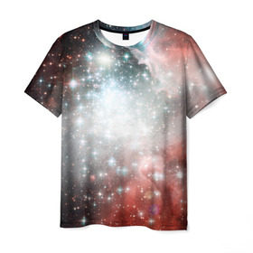 Мужская футболка 3D с принтом Космические красоты в Петрозаводске, 100% полиэфир | прямой крой, круглый вырез горловины, длина до линии бедер | Тематика изображения на принте: вселенная | галактика | звезды | планеты | туманность