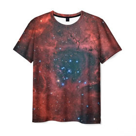 Мужская футболка 3D с принтом Галактика в Петрозаводске, 100% полиэфир | прямой крой, круглый вырез горловины, длина до линии бедер | Тематика изображения на принте: вселенная | галактика | звёзды | комета | космос | метеориты | метеоры | млечный путь | орбита | планеты | солнечная система