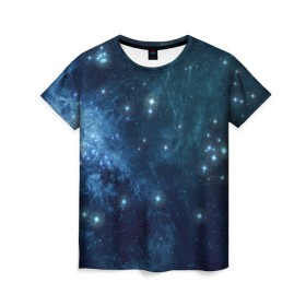 Женская футболка 3D с принтом Слияние галактик в Петрозаводске, 100% полиэфир ( синтетическое хлопкоподобное полотно) | прямой крой, круглый вырез горловины, длина до линии бедер | вселенная | галактика | звёзды | комета | космос | метеориты | метеоры | созвездия