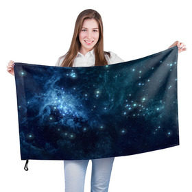Флаг 3D с принтом Слияние галактик в Петрозаводске, 100% полиэстер | плотность ткани — 95 г/м2, размер — 67 х 109 см. Принт наносится с одной стороны | Тематика изображения на принте: вселенная | галактика | звёзды | комета | космос | метеориты | метеоры | созвездия