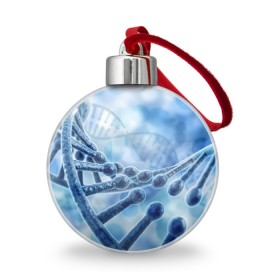 Ёлочный шар с принтом Молекула ДНК в Петрозаводске, Пластик | Диаметр: 77 мм | dna | биохимия | внешность | ген | генетика | днк | молекула | наследственность | спираль | способности | структура | характер | черты