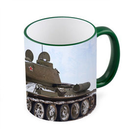 Кружка 3D с принтом Танк т34-85 в Петрозаводске, керамика | ёмкость 330 мл | 34 85 | армия | танк