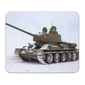 Коврик прямоугольный с принтом Танк т34-85 в Петрозаводске, натуральный каучук | размер 230 х 185 мм; запечатка лицевой стороны | 34 85 | армия | танк