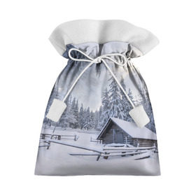 Подарочный 3D мешок с принтом Зима в Петрозаводске, 100% полиэстер | Размер: 29*39 см | вьюга | горы | зима | лес | метель | мороз | пейзаж | природа | пурга | снег | снегопад | сосулька | стужа | сугроб | холод