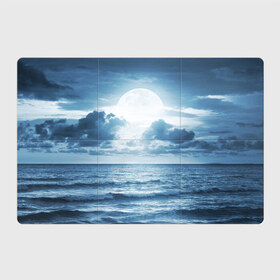 Магнитный плакат 3Х2 с принтом Солнце садится в Петрозаводске, Полимерный материал с магнитным слоем | 6 деталей размером 9*9 см | луна | море | ночь | пейзаж