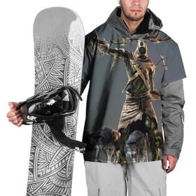 Накидка на куртку 3D с принтом Леший в Петрозаводске, 100% полиэстер |  | gerald | wild hunt | witcher | ведьмак | геральд | дикая охота