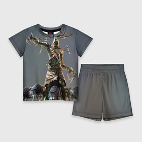Детский костюм с шортами 3D с принтом Леший в Петрозаводске,  |  | gerald | wild hunt | witcher | ведьмак | геральд | дикая охота