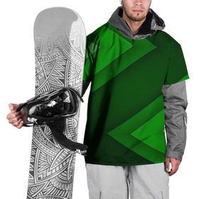 Накидка на куртку 3D с принтом Зелёные стрелы в Петрозаводске, 100% полиэстер |  | геометрия | зеленый | полосы