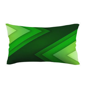 Подушка 3D антистресс с принтом Зелёные стрелы в Петрозаводске, наволочка — 100% полиэстер, наполнитель — вспененный полистирол | состоит из подушки и наволочки на молнии | геометрия | зеленый | полосы