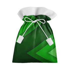 Подарочный 3D мешок с принтом Зелёные стрелы в Петрозаводске, 100% полиэстер | Размер: 29*39 см | Тематика изображения на принте: геометрия | зеленый | полосы