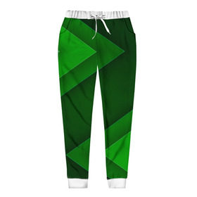 Женские брюки 3D с принтом Зелёные стрелы в Петрозаводске, полиэстер 100% | прямой крой, два кармана без застежек по бокам, с мягкой трикотажной резинкой на поясе и по низу штанин. В поясе для дополнительного комфорта — широкие завязки | геометрия | зеленый | полосы