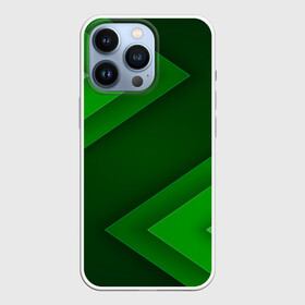 Чехол для iPhone 13 Pro с принтом Зелёные стрелы в Петрозаводске,  |  | Тематика изображения на принте: геометрия | зеленый | полосы