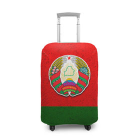 Чехол для чемодана 3D с принтом Белоруссия в Петрозаводске, 86% полиэфир, 14% спандекс | двустороннее нанесение принта, прорези для ручек и колес | беларус | беларусь | белорус | белоруссия | белорусский | национальный | нация | флаг | флаги