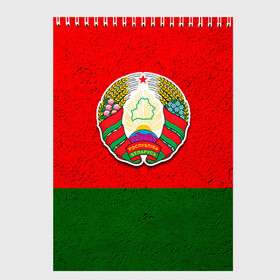 Скетчбук с принтом Белоруссия в Петрозаводске, 100% бумага
 | 48 листов, плотность листов — 100 г/м2, плотность картонной обложки — 250 г/м2. Листы скреплены сверху удобной пружинной спиралью | Тематика изображения на принте: беларус | беларусь | белорус | белоруссия | белорусский | национальный | нация | флаг | флаги