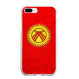 Чехол для iPhone 7Plus/8 Plus матовый с принтом Киргизия в Петрозаводске, Силикон | Область печати: задняя сторона чехла, без боковых панелей | киргиз | киргизия | киргизский | кыргызстан | национальный | нация | флаг | флаги