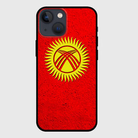 Чехол для iPhone 13 mini с принтом Киргизия в Петрозаводске,  |  | киргиз | киргизия | киргизский | кыргызстан | национальный | нация | флаг | флаги