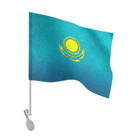 Флаг для автомобиля с принтом Флаг Казахстана в Петрозаводске, 100% полиэстер | Размер: 30*21 см | Тематика изображения на принте: казах | казахский | казахстан | национальный | нация | республика | рк | флаг | флаги