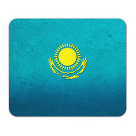 Коврик прямоугольный с принтом Флаг Казахстана в Петрозаводске, натуральный каучук | размер 230 х 185 мм; запечатка лицевой стороны | казах | казахский | казахстан | национальный | нация | республика | рк | флаг | флаги