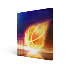 Холст квадратный с принтом Огненный мяч в Петрозаводске, 100% ПВХ |  | streetball | баскетбол | взрыв | искры | любимая игра | моя жизнь | мяч | огонь | пламя | развлечение | страсть | тренировка | увлечение | хобби