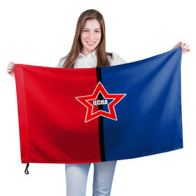 Флаг 3D с принтом ЦСКА в Петрозаводске, 100% полиэстер | плотность ткани — 95 г/м2, размер — 67 х 109 см. Принт наносится с одной стороны | премьер лига | рфпл | футбол | цска