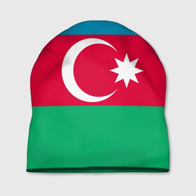Шапка 3D с принтом Азербайджан в Петрозаводске, 100% полиэстер | универсальный размер, печать по всей поверхности изделия | страна | флаг
