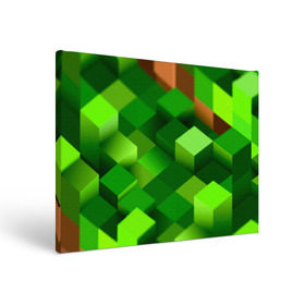 Холст прямоугольный с принтом Minecraft в Петрозаводске, 100% ПВХ |  | green | зеленый
