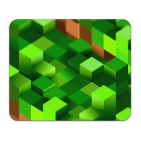 Коврик прямоугольный с принтом Minecraft в Петрозаводске, натуральный каучук | размер 230 х 185 мм; запечатка лицевой стороны | green | зеленый