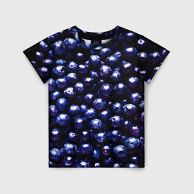 Детская футболка 3D с принтом Смородина в Петрозаводске, 100% гипоаллергенный полиэфир | прямой крой, круглый вырез горловины, длина до линии бедер, чуть спущенное плечо, ткань немного тянется | фиолетовый | ягода
