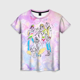 Женская футболка 3D с принтом Хиппи 7 в Петрозаводске, 100% полиэфир ( синтетическое хлопкоподобное полотно) | прямой крой, круглый вырез горловины, длина до линии бедер | Тематика изображения на принте: hippie | peace | пацифик | хиппи