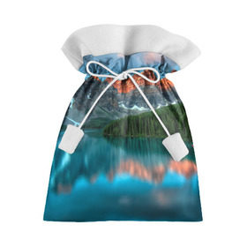 Подарочный 3D мешок с принтом Неописуемая красота в Петрозаводске, 100% полиэстер | Размер: 29*39 см | горы | канада | красота | лес | небо | облака | озеро | пейзаж | природа | речка