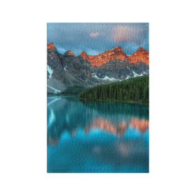 Обложка для паспорта матовая кожа с принтом Неописуемая красота в Петрозаводске, натуральная матовая кожа | размер 19,3 х 13,7 см; прозрачные пластиковые крепления | горы | канада | красота | лес | небо | облака | озеро | пейзаж | природа | речка