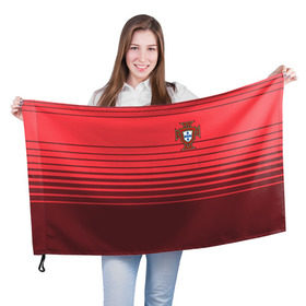 Флаг 3D с принтом Сборная Португалии по футболу в Петрозаводске, 100% полиэстер | плотность ткани — 95 г/м2, размер — 67 х 109 см. Принт наносится с одной стороны | 2016 | euro | евро | европы | мира | португалия | чемпионат