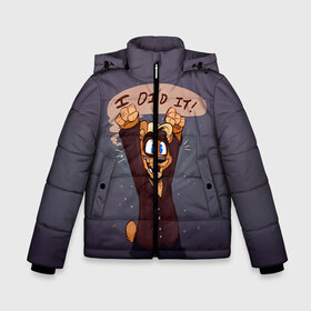Зимняя куртка для мальчиков 3D с принтом Five Nights At Freddys в Петрозаводске, ткань верха — 100% полиэстер; подклад — 100% полиэстер, утеплитель — 100% полиэстер | длина ниже бедра, удлиненная спинка, воротник стойка и отстегивающийся капюшон. Есть боковые карманы с листочкой на кнопках, утяжки по низу изделия и внутренний карман на молнии. 

Предусмотрены светоотражающий принт на спинке, радужный светоотражающий элемент на пуллере молнии и на резинке для утяжки | 5 ночей с фредди | 5 ночей с фреди | 5 ночей у фредди | 5 ночей у фреди | five nights at freddys | fnaf | фнаф | фредди | фреди