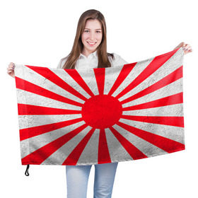 Флаг 3D с принтом Япония в Петрозаводске, 100% полиэстер | плотность ткани — 95 г/м2, размер — 67 х 109 см. Принт наносится с одной стороны | country | japan | государство | страна | флаг | флаги | япония