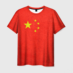 Мужская футболка 3D с принтом Китай в Петрозаводске, 100% полиэфир | прямой крой, круглый вырез горловины, длина до линии бедер | china | country | государство | китай | кнр | страна | флаг | флаги