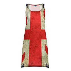 Платье-майка 3D с принтом Великобритания в Петрозаводске, 100% полиэстер | полуприлегающий силуэт, широкие бретели, круглый вырез горловины, удлиненный подол сзади. | great britain | the united kingdom of great britain | британия | великая британия | великобритания | государство | соединённое королевство | страна | флаг | флаги