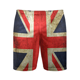 Мужские шорты 3D спортивные с принтом Великобритания в Петрозаводске,  |  | great britain | the united kingdom of great britain | британия | великая британия | великобритания | государство | соединённое королевство | страна | флаг | флаги