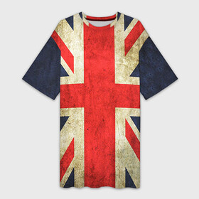 Платье-футболка 3D с принтом Великобритания в Петрозаводске,  |  | great britain | the united kingdom of great britain | британия | великая британия | великобритания | государство | соединённое королевство | страна | флаг | флаги