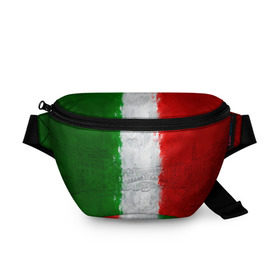 Поясная сумка 3D с принтом Италия в Петрозаводске, 100% полиэстер | плотная ткань, ремень с регулируемой длиной, внутри несколько карманов для мелочей, основное отделение и карман с обратной стороны сумки застегиваются на молнию | country | italy | государство | италия | страна | флаг | флаги