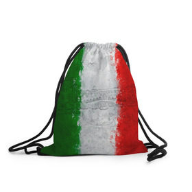 Рюкзак-мешок 3D с принтом Италия в Петрозаводске, 100% полиэстер | плотность ткани — 200 г/м2, размер — 35 х 45 см; лямки — толстые шнурки, застежка на шнуровке, без карманов и подкладки | Тематика изображения на принте: country | italy | государство | италия | страна | флаг | флаги