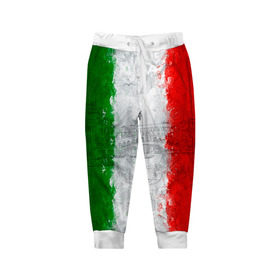 Детские брюки 3D с принтом Италия в Петрозаводске, 100% полиэстер | манжеты по низу, эластичный пояс регулируется шнурком, по бокам два кармана без застежек, внутренняя часть кармана из мелкой сетки | country | italy | государство | италия | страна | флаг | флаги